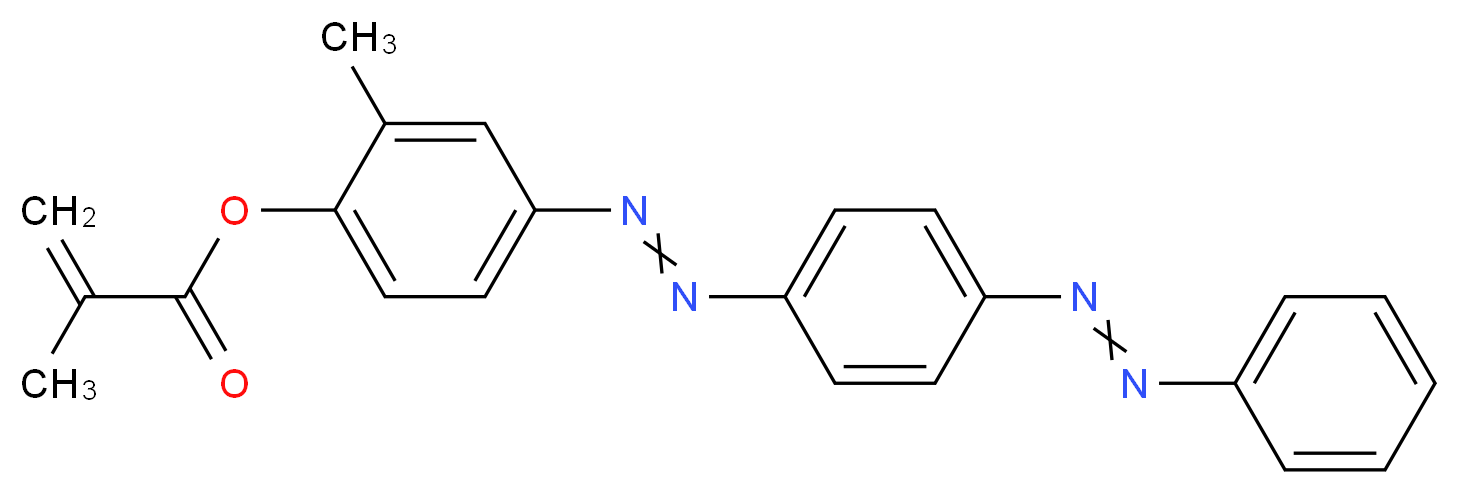 2-methyl-4-{2-[4-(2-phenyldiazen-1-yl)phenyl]diazen-1-yl}phenyl 2-methylprop-2-enoate_分子结构_CAS_480425-25-0