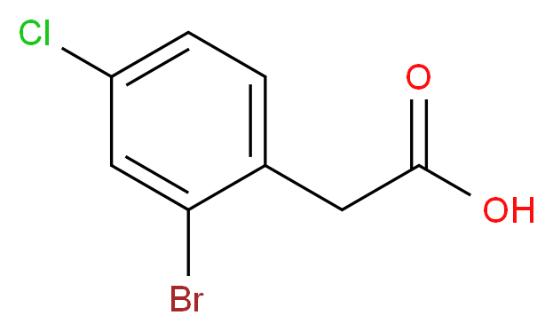 2-(2-bromo-4-chlorophenyl)acetic acid_分子结构_CAS_52864-56-9