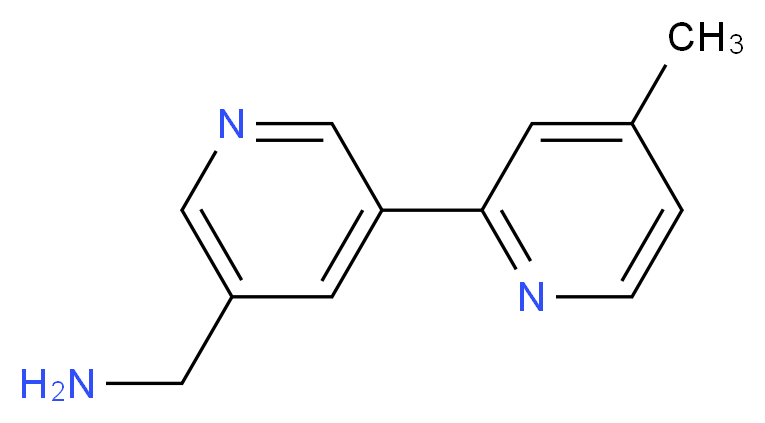 (4-Methyl-[2,3'-bipyridin]-5'-yl)MethanaMine_分子结构_CAS_1346686-71-2)