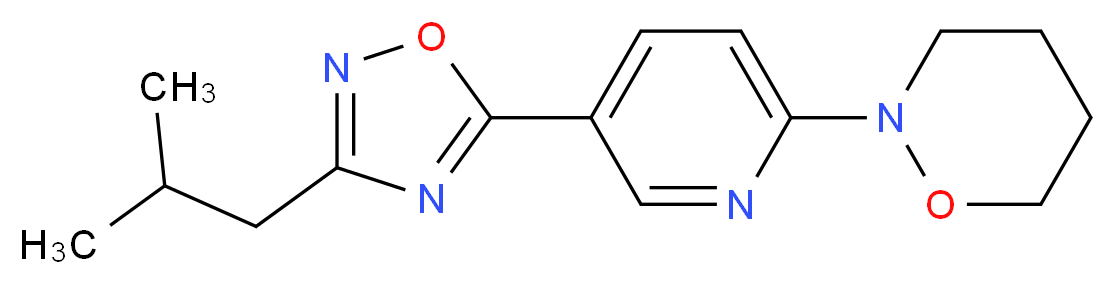 2-[5-(3-isobutyl-1,2,4-oxadiazol-5-yl)-2-pyridinyl]-1,2-oxazinane_分子结构_CAS_)
