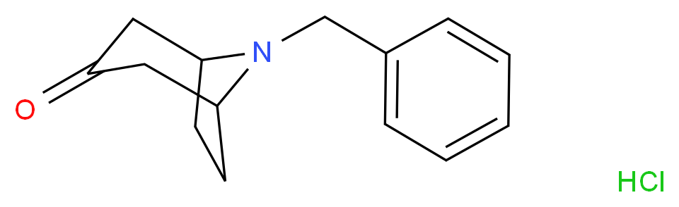 8-benzyl-8-azabicyclo[3.2.1]octan-3-one hydrochloride_分子结构_CAS_83393-23-1