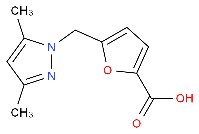 5-[(3,5-dimethyl-1H-pyrazol-1-yl)methyl]furan-2-carboxylic acid_分子结构_CAS_312310-14-8