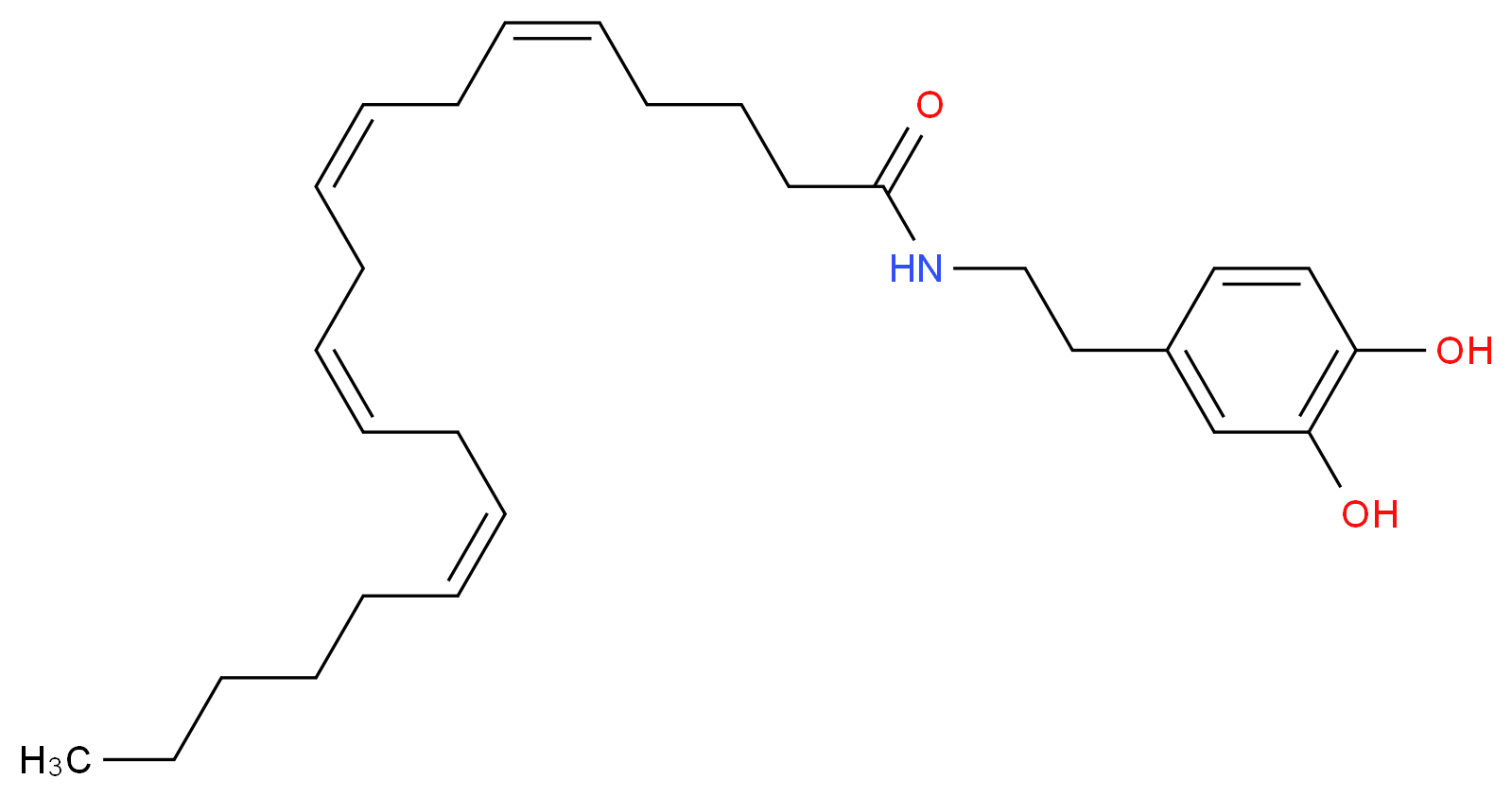 N-Arachidonoyl dopamine_分子结构_CAS_199875-69-9)