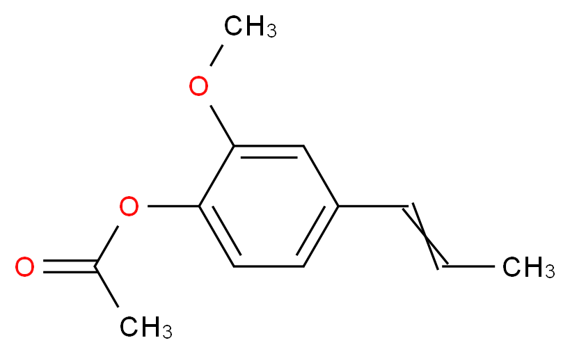 2-methoxy-4-(prop-1-en-1-yl)phenyl acetate_分子结构_CAS_93-29-8
