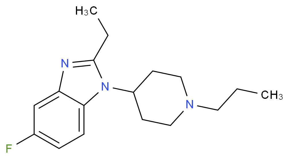 2-ethyl-5-fluoro-1-(1-propyl-4-piperidinyl)-1H-benzimidazole_分子结构_CAS_)