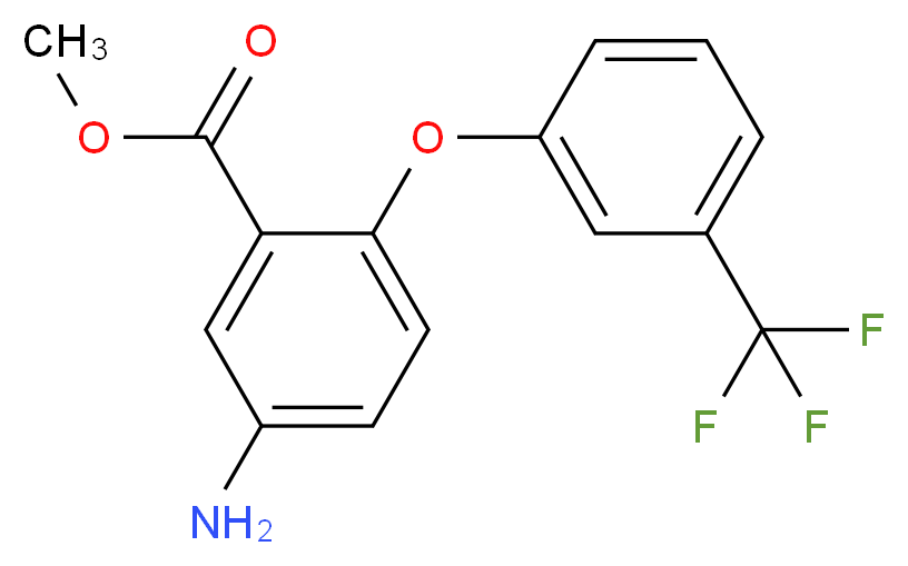 Methyl 5-amino-2-[3-(trifluoromethyl)phenoxy]-benzoate_分子结构_CAS_)