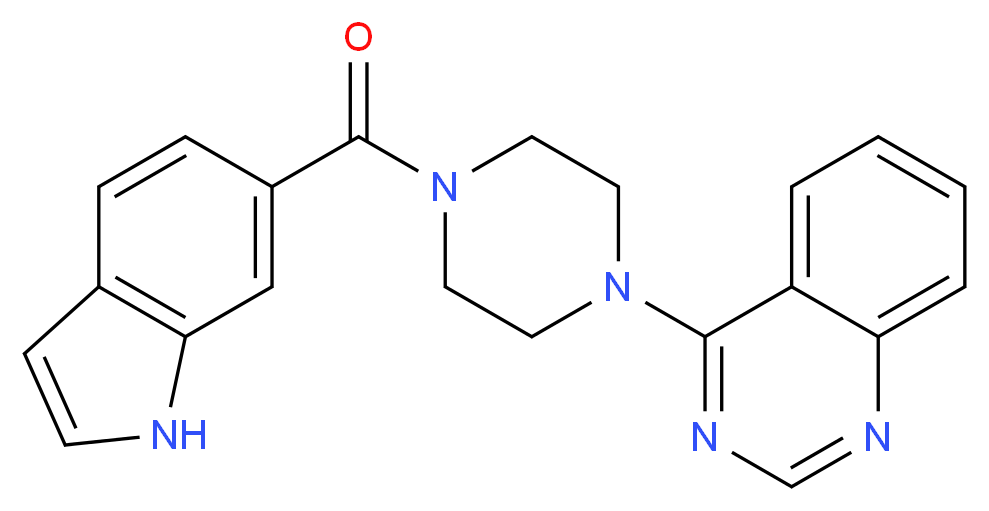 4-[4-(1H-indol-6-ylcarbonyl)-1-piperazinyl]quinazoline_分子结构_CAS_)
