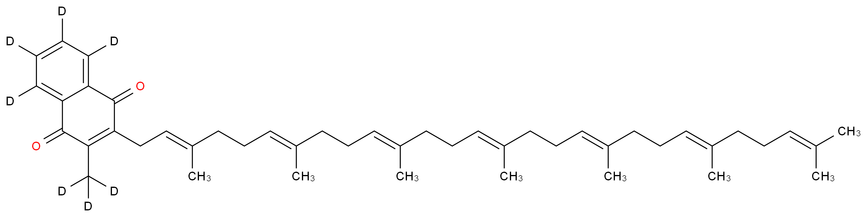 2-[(2E,6E,10E,14E,18E,22E)-3,7,11,15,19,23,27-heptamethyloctacosa-2,6,10,14,18,22,26-heptaen-1-yl]-3-(<sup>2</sup>H<sub>3</sub>)methyl-1,4-dihydro(<sup>2</sup>H<sub>4</sub>)naphthalene-1,4-dione_分子结构_CAS_1233937-31-9