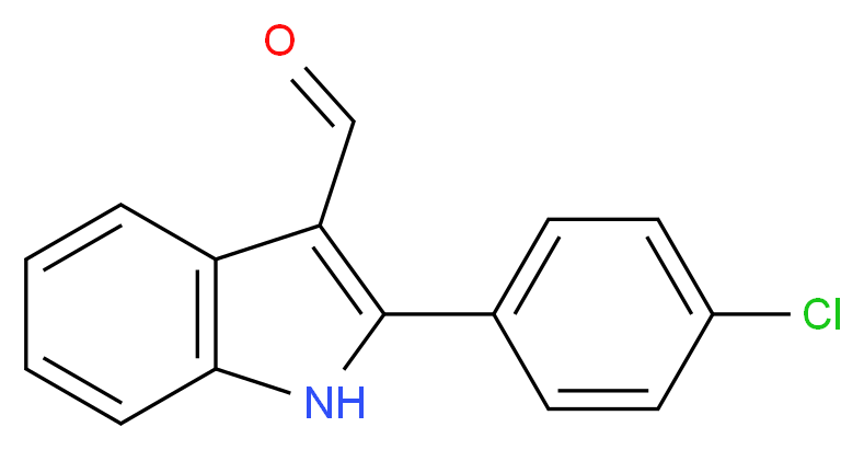 2-(4-chlorophenyl)-1H-indole-3-carbaldehyde_分子结构_CAS_1217-83-0)