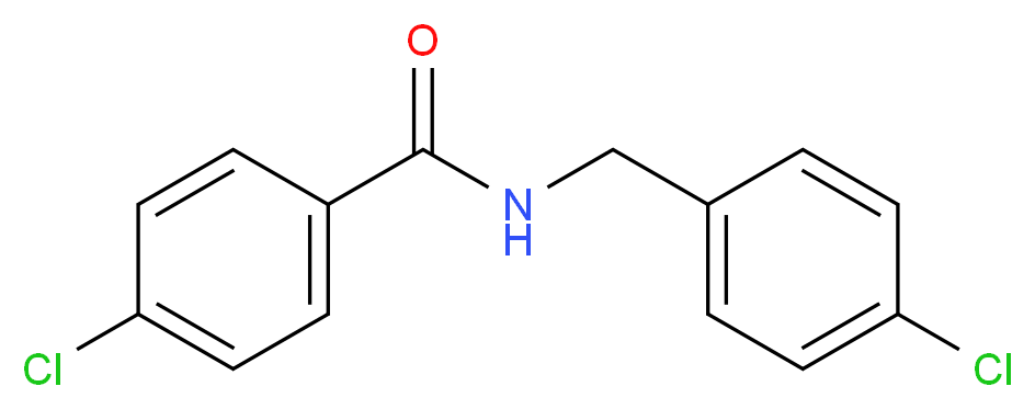 4-Chloro-N-(4-chlorobenzyl)benzamide_分子结构_CAS_130780-10-8)