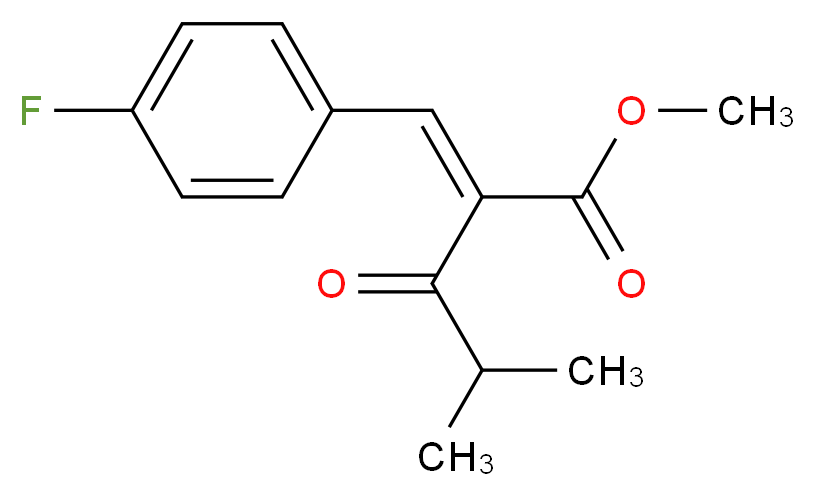 methyl (2E)-2-[(4-fluorophenyl)methylidene]-4-methyl-3-oxopentanoate_分子结构_CAS_122549-26-2