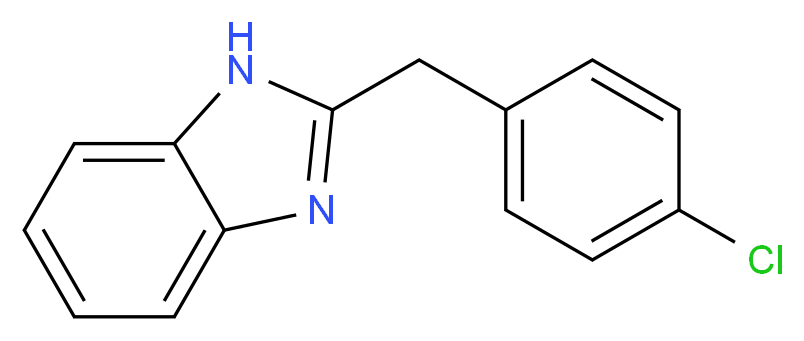 2-(4-Chlorobenzyl)benzimidazole_分子结构_CAS_5468-66-6)