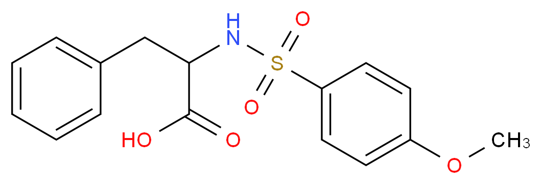 2-(4-methoxybenzenesulfonamido)-3-phenylpropanoic acid_分子结构_CAS_40280-00-0