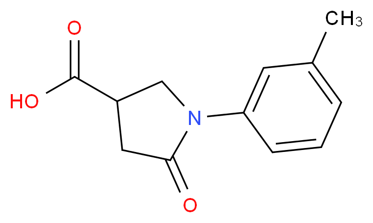 5-Oxo-1-m-tolyl-pyrrolidine-3-carboxylic acid_分子结构_CAS_56617-45-9)