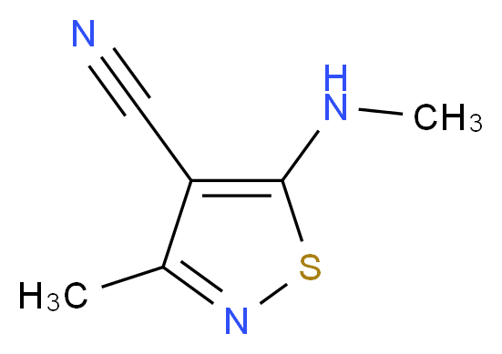 3-methyl-5-(methylamino)-1,2-thiazole-4-carbonitrile_分子结构_CAS_88394-37-0