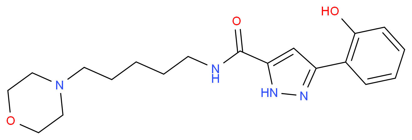 3-(2-hydroxyphenyl)-N-[5-(4-morpholinyl)pentyl]-1H-pyrazole-5-carboxamide_分子结构_CAS_)