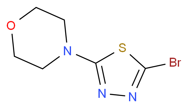 4-(5-Bromo-1,3,4-thiadiazol-2-yl)morpholine_分子结构_CAS_)