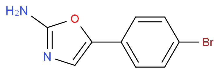5-(4-bromophenyl)-1,3-oxazol-2-amine_分子结构_CAS_6826-26-2