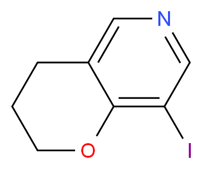 8-iodo-2H,3H,4H-pyrano[3,2-c]pyridine_分子结构_CAS_1222533-89-2