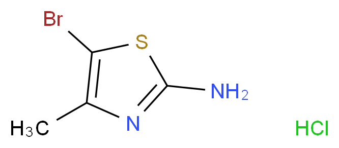 2-Amino-5-bromo-4-methylthiazole hydrochloride_分子结构_CAS_133692-16-7)