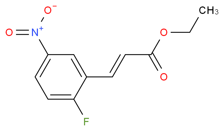 Ethyl (2E)-3-(2-fluoro-5-nitrophenyl)prop-2-enoate_分子结构_CAS_)