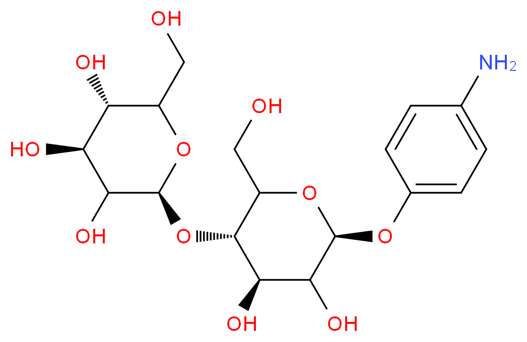 (2S,4S,5S)-2-{[(3S,4R,6S)-6-(4-aminophenoxy)-4,5-dihydroxy-2-(hydroxymethyl)oxan-3-yl]oxy}-6-(hydroxymethyl)oxane-3,4,5-triol_分子结构_CAS_42935-24-0