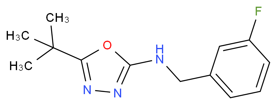 5-tert-butyl-N-(3-fluorobenzyl)-1,3,4-oxadiazol-2-amine_分子结构_CAS_)