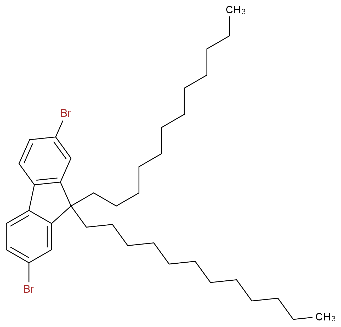 2,7-Dibromo-9,9-didodecyl-9H-fluorene_分子结构_CAS_286438-45-7)