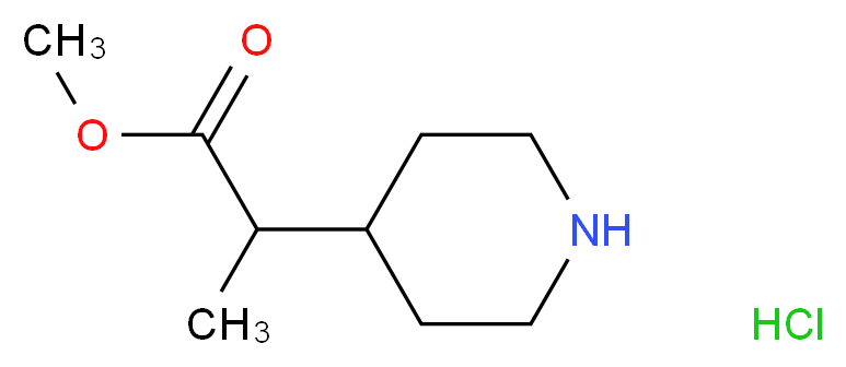 Methyl 2-piperidin-4-ylpropanoate hydrochloride_分子结构_CAS_)
