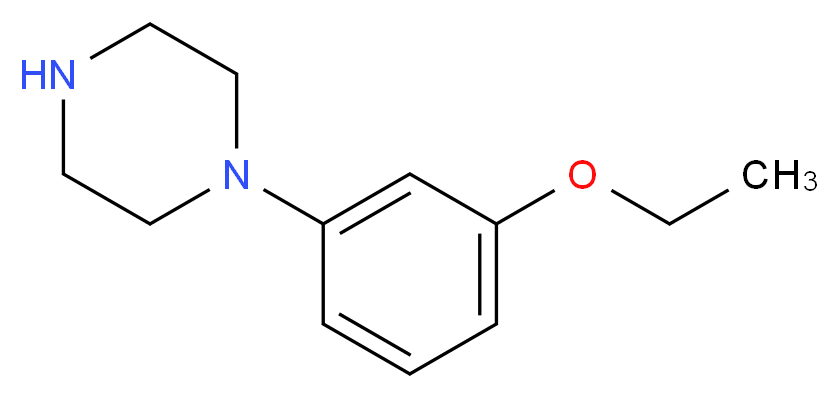 1-(3-ethoxyphenyl)piperazine_分子结构_CAS_89989-06-0