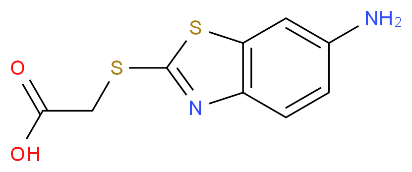 2-[(6-amino-1,3-benzothiazol-2-yl)sulfanyl]acetic acid_分子结构_CAS_25801-92-7