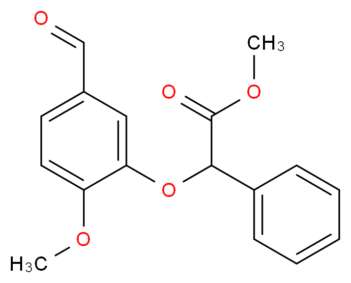 Methyl 2-(5-formyl-2-methoxyphenoxy)-2-phenylacetate_分子结构_CAS_885949-40-6)