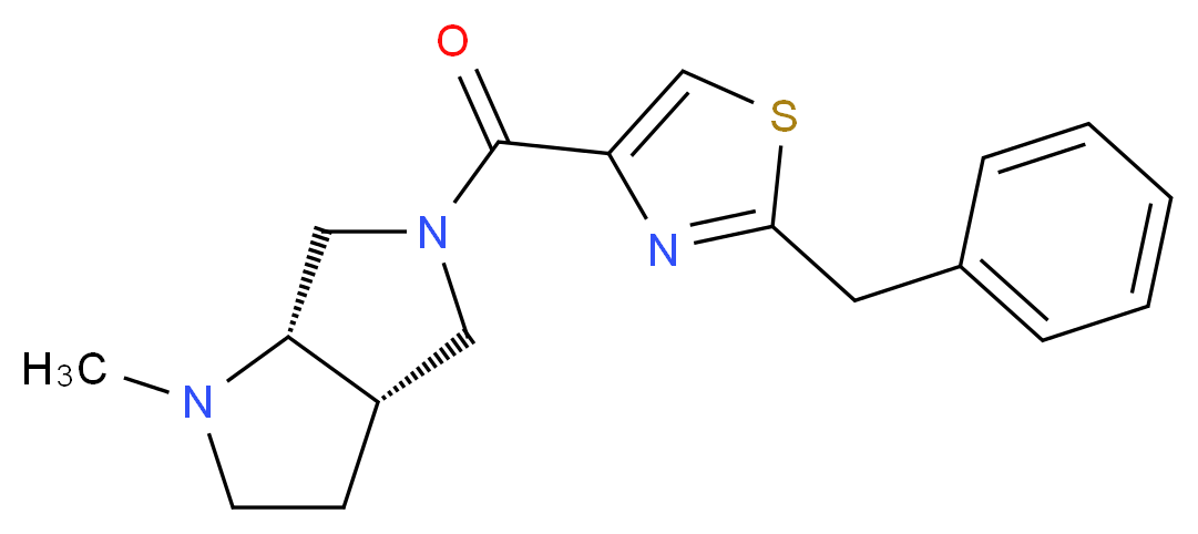(3aS,6aS)-5-[(2-benzyl-1,3-thiazol-4-yl)carbonyl]-1-methyloctahydropyrrolo[3,4-b]pyrrole_分子结构_CAS_)