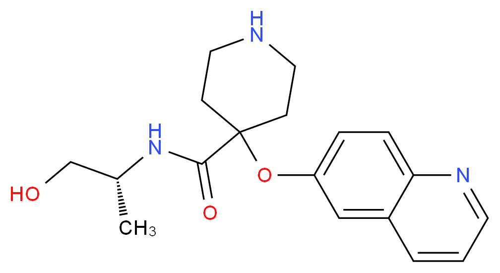 N-[(1R)-2-hydroxy-1-methylethyl]-4-(quinolin-6-yloxy)piperidine-4-carboxamide_分子结构_CAS_)