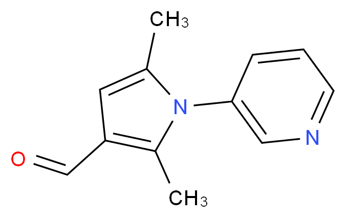 2,5-dimethyl-1-(pyridin-3-yl)-1H-pyrrole-3-carbaldehyde_分子结构_CAS_35711-47-8