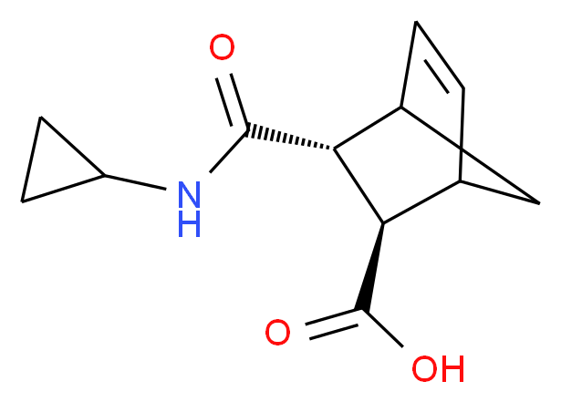 rac-(2R,3R)-3-[(cyclopropylamino)carbonyl]bicyclo[2.2.1]hept-5-ene-2-carboxylic acid_分子结构_CAS_1212468-52-4)