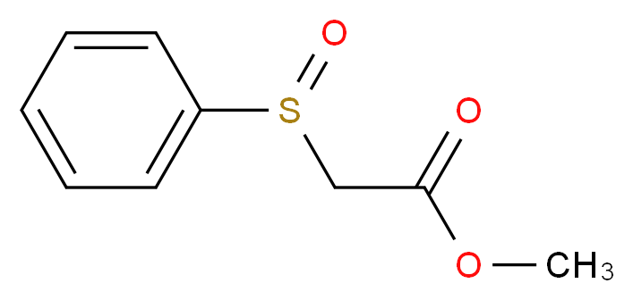 2-苯基亚磺酰基乙酸甲酯_分子结构_CAS_14090-83-6)