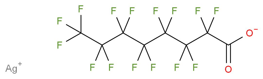 silver(1+) ion pentadecafluorooctanoate_分子结构_CAS_335-93-3