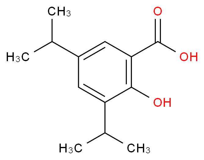 2-hydroxy-3,5-bis(propan-2-yl)benzoic acid_分子结构_CAS_2215-21-6