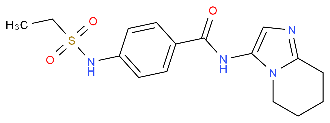 4-[(ethylsulfonyl)amino]-N-(5,6,7,8-tetrahydroimidazo[1,2-a]pyridin-3-yl)benzamide_分子结构_CAS_)