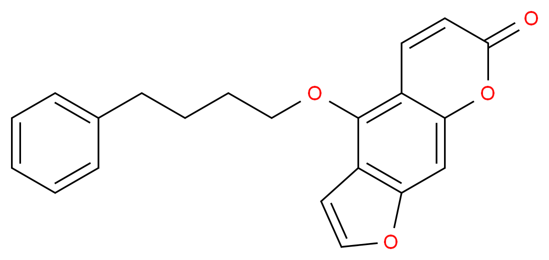 4-(4-phenylbutoxy)-7H-furo[3,2-g]chromen-7-one_分子结构_CAS_724709-68-6