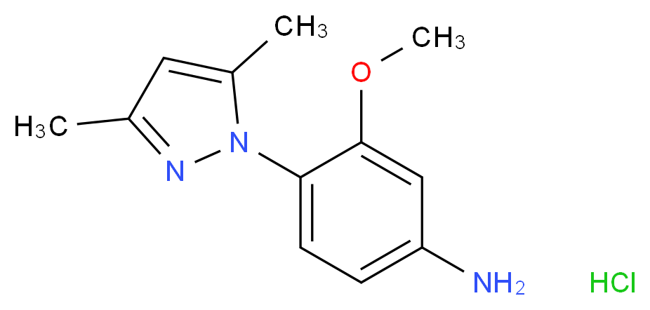 4-(3,5-Dimethyl-pyrazol-1-yl)-3-methoxy-phenylamine hydrochloride_分子结构_CAS_)