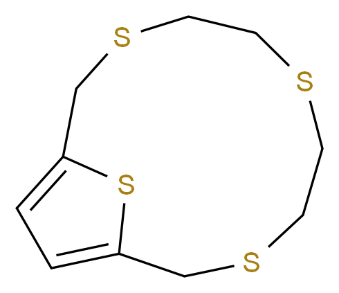 3,6,9,14-tetrathiabicyclo[9.2.1]tetradeca-1(13),11-diene_分子结构_CAS_60147-18-4