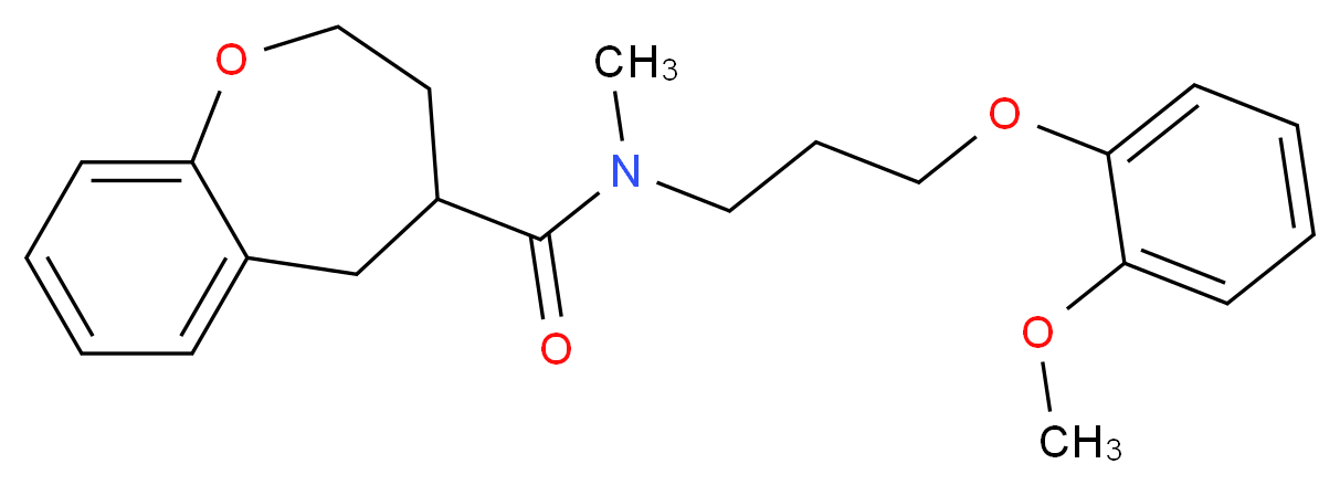 N-[3-(2-methoxyphenoxy)propyl]-N-methyl-2,3,4,5-tetrahydro-1-benzoxepine-4-carboxamide_分子结构_CAS_)