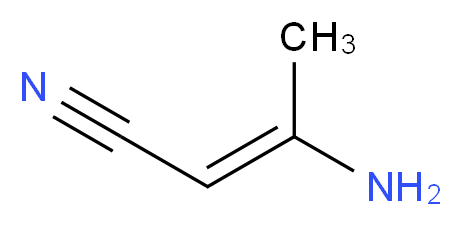 (E)-3-aminobut-2-enenitrile_分子结构_CAS_)