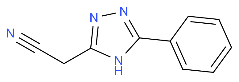 2-(5-phenyl-4H-1,2,4-triazol-3-yl)acetonitrile_分子结构_CAS_86999-29-3