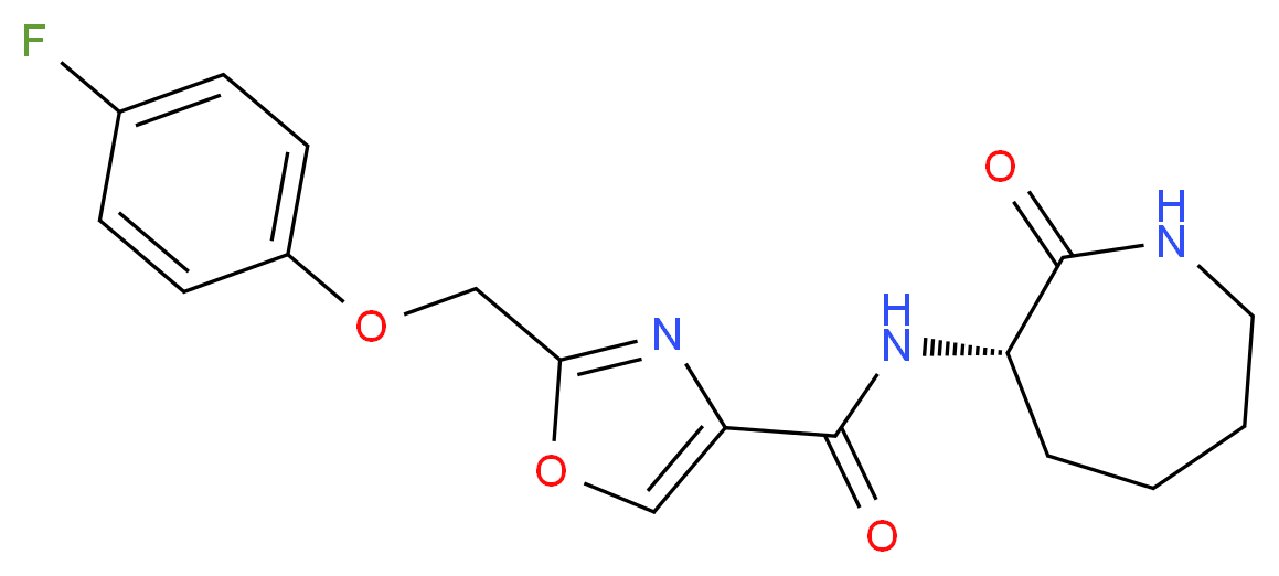 2-[(4-fluorophenoxy)methyl]-N-[(3S)-2-oxo-3-azepanyl]-1,3-oxazole-4-carboxamide_分子结构_CAS_)