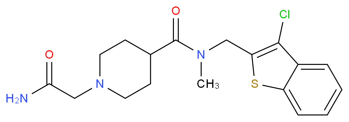 1-(2-amino-2-oxoethyl)-N-[(3-chloro-1-benzothien-2-yl)methyl]-N-methyl-4-piperidinecarboxamide_分子结构_CAS_)