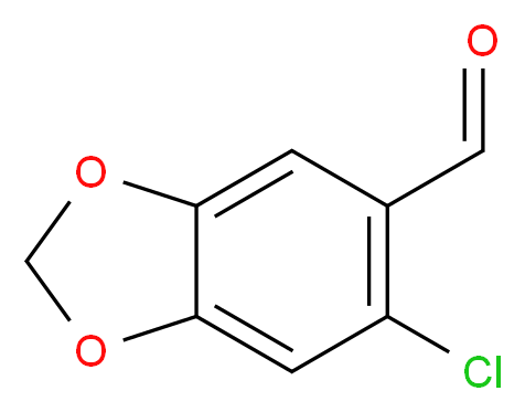 6-CHLORO-3,4-METHYLENE DIOXYBENZALDEHYDE_分子结构_CAS_15952-61-1)