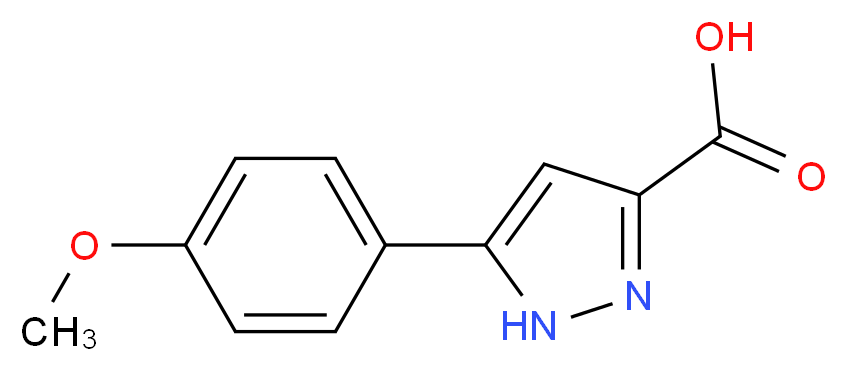 3-(4-甲氧苯基)-1H-吡唑-5-羧酸_分子结构_CAS_27069-16-5)